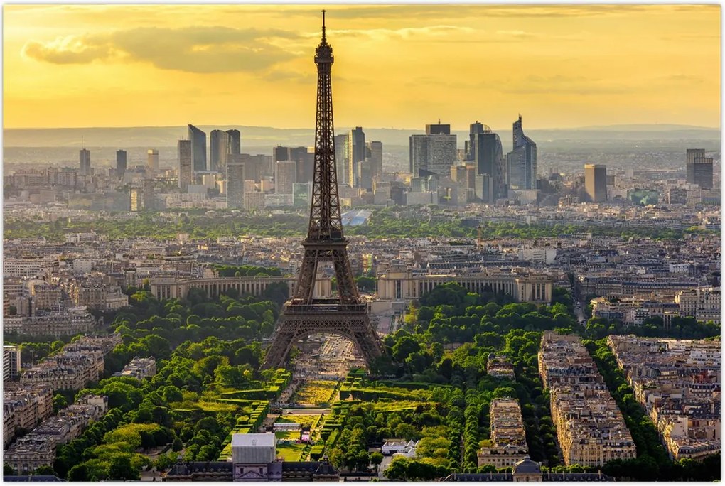 Tablou - Panorama Parisului (90x60 cm)