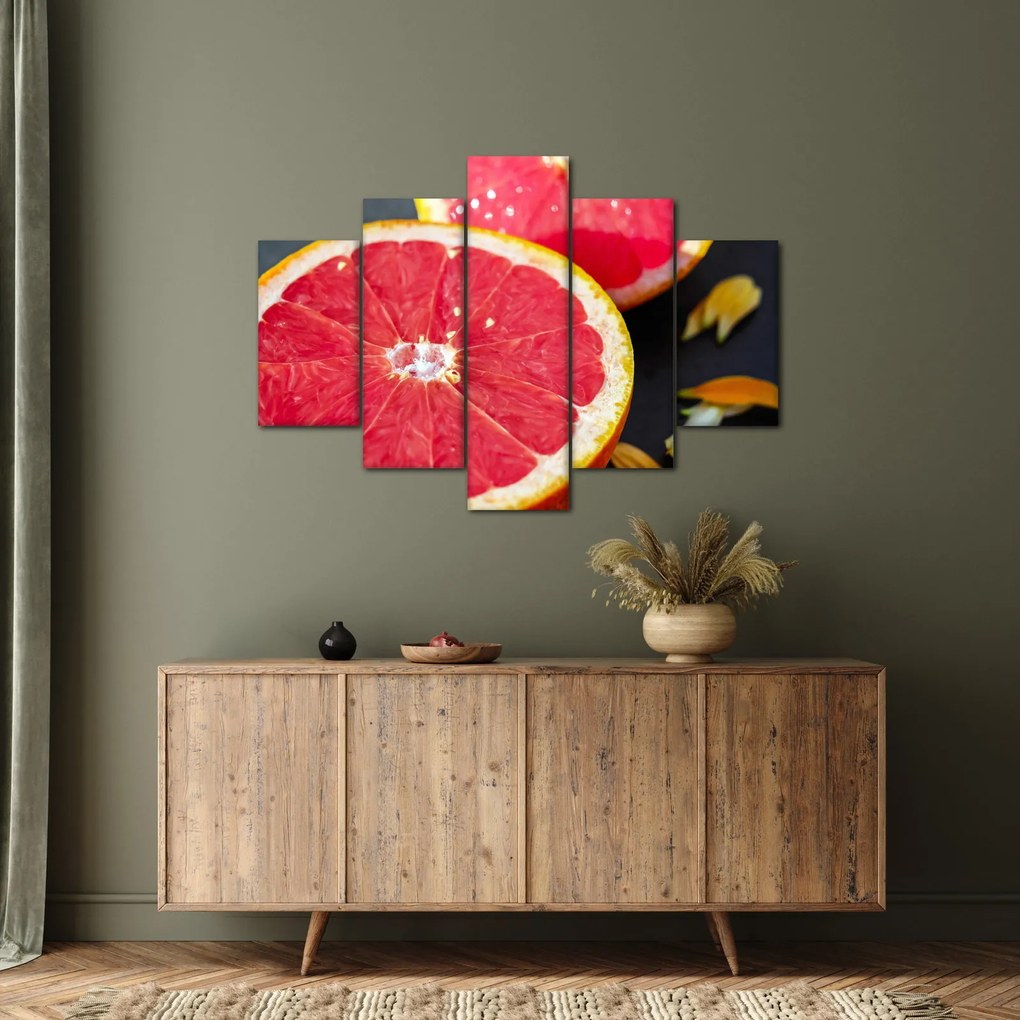 Tablou cu grapefruit tăiat (150x105 cm)