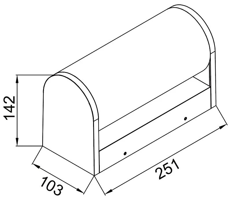 Aplica LED iluminat exterior IP65 GANT negru