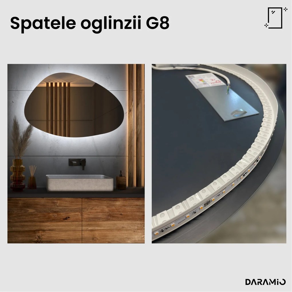 Oglindă atipică cu iluminare LED G8