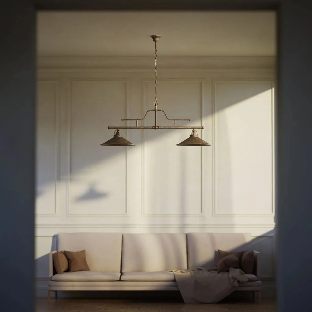 Lustra din alama industrial vintage Alice