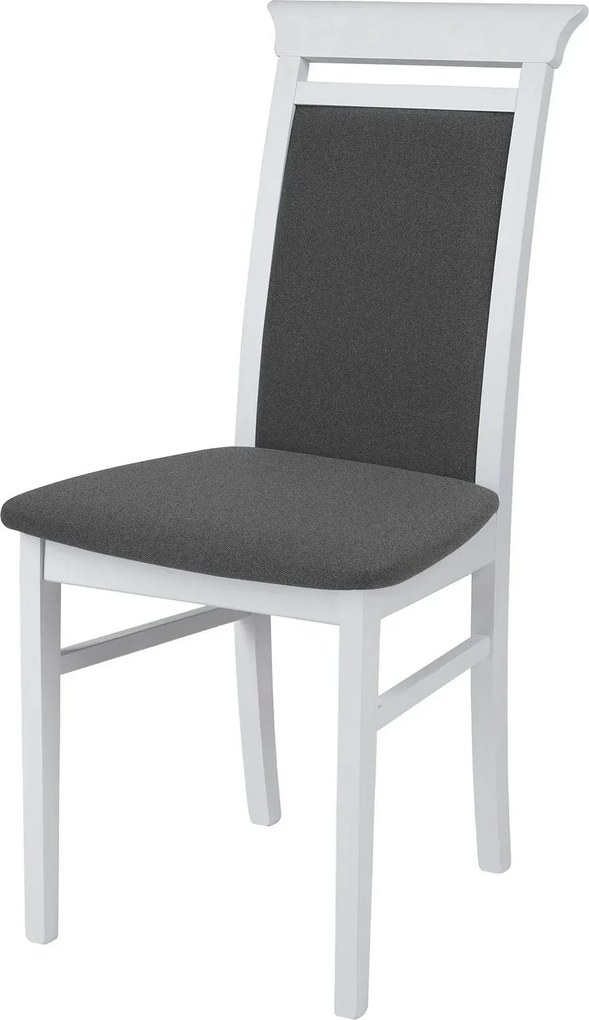 Scaun IDENTO, gri/alb, stofa/lemn, 44x57x95 cm