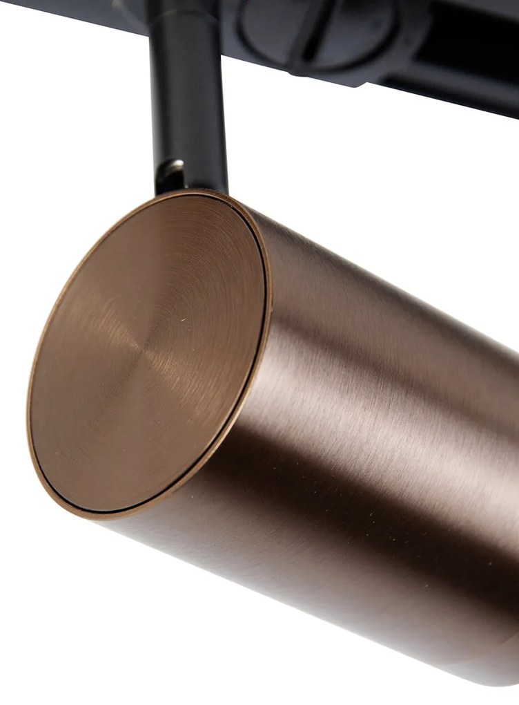 Spot pe șină monofazat modern bronz închis - Iconic Jeana