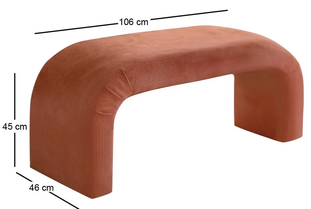 Taburete Naos Bench (koralová). 1087817