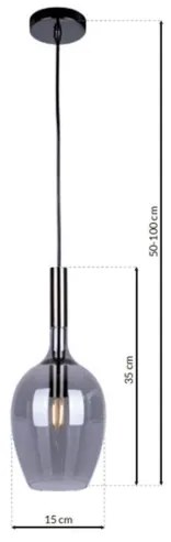 Lustră pe cablu TANGO 1xE14/40W/230V neagră