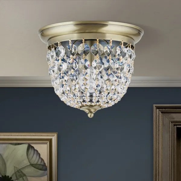 Plafonieră de cristal Orion DLU 1840/26 PLAFOND 1xE27/40W/230V d. 26 cm bronz