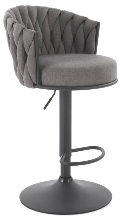 Scaun de bar H125 stofa gri/negru