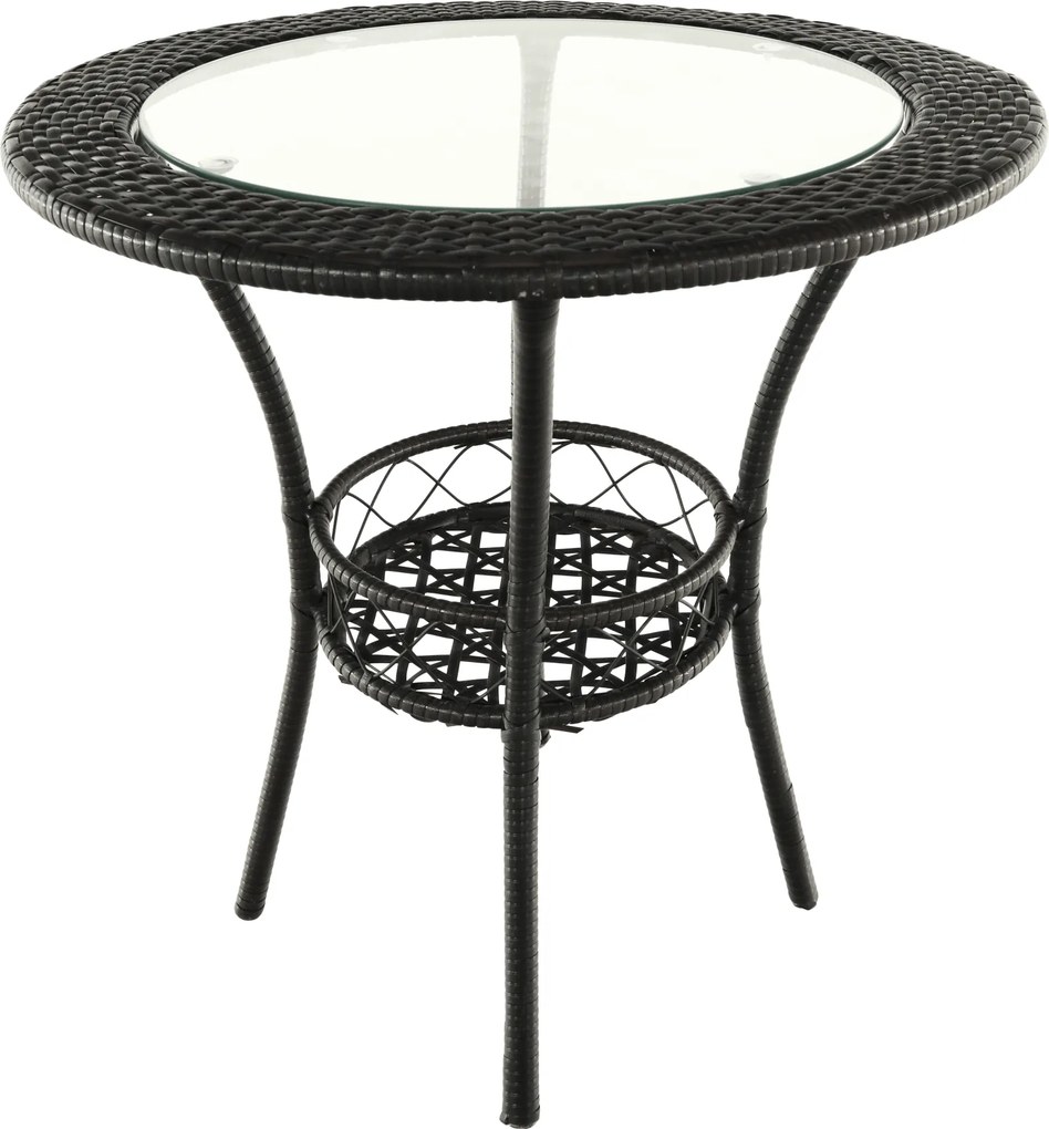 Set ratan de grădină 1+2, maro, LASAN