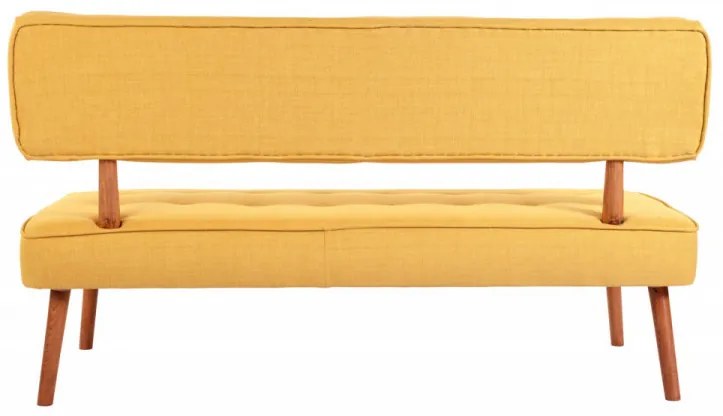 Canapea 2 Locuri, Lemn Solid, Westwood Loveseat, Galben