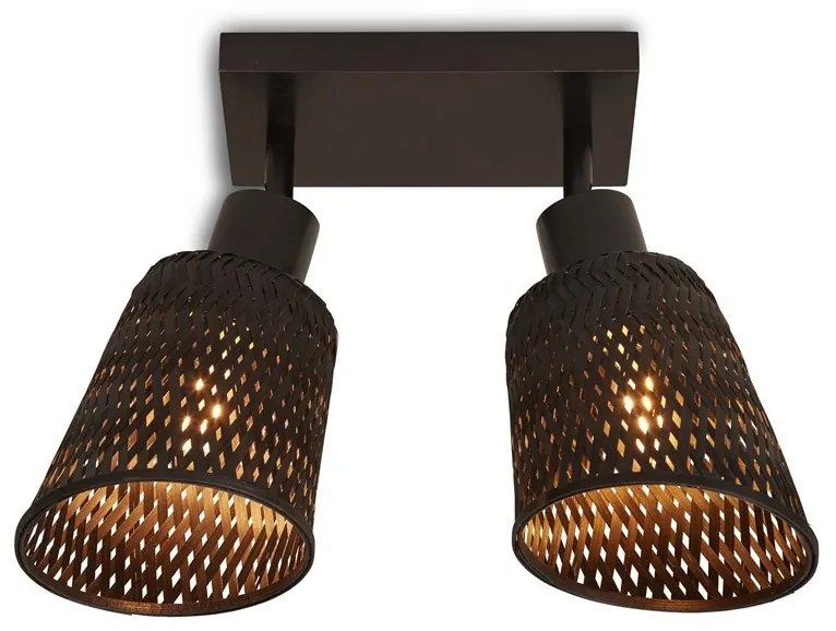 Plafoniera eco din bambus Java 2-Shade bl/15x17, bl