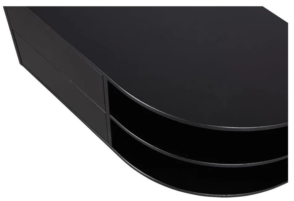 Masă TV modulară neagră din lemn masiv de pin 78x40 cm Finca – WOOOD