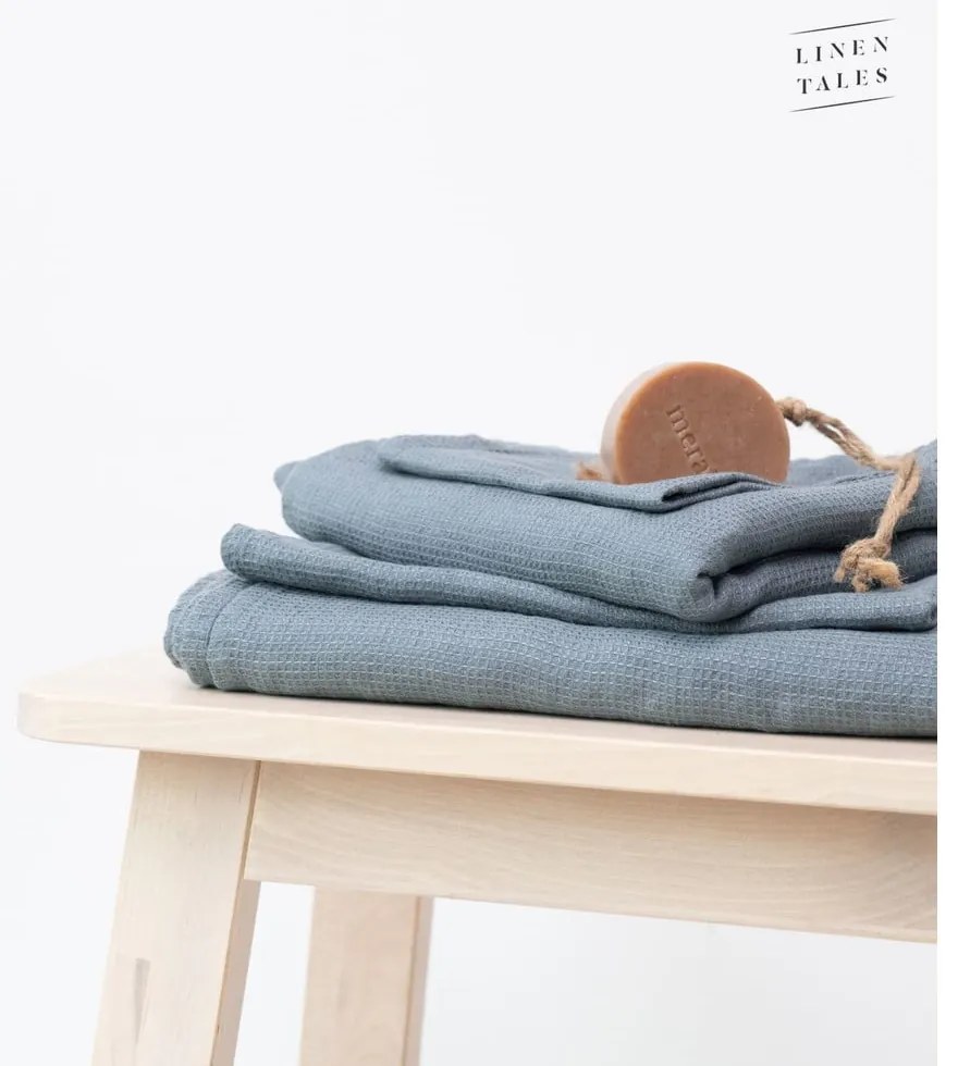 Prosop albastru din in 30x30 cm - Linen Tales