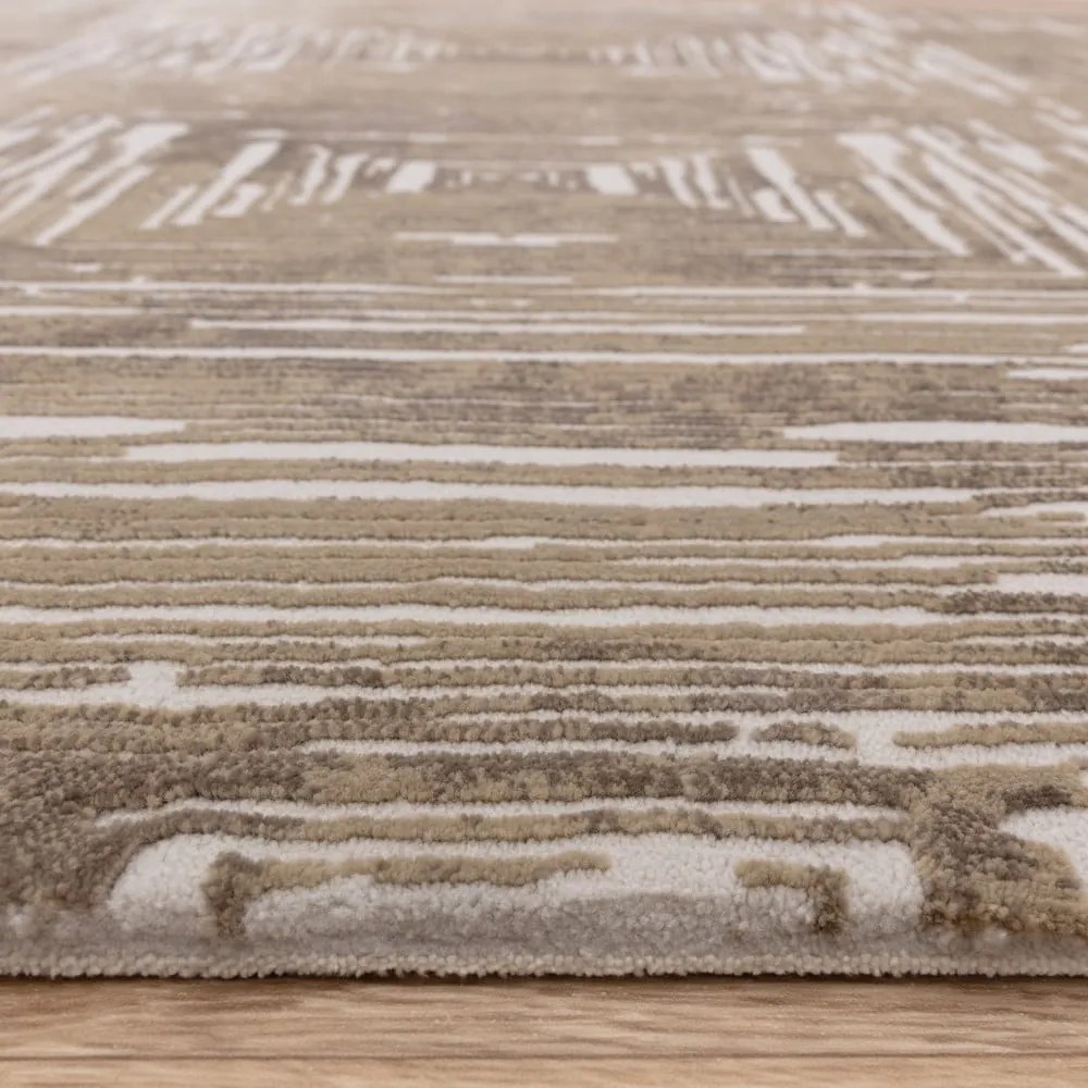 Covor bej 80x150 cm Kuza Lines Beige – Asiatic Carpets