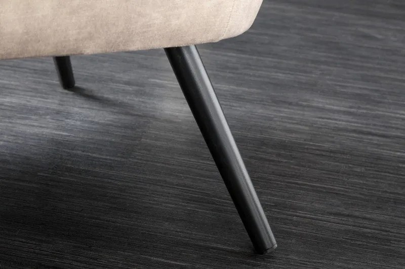 Fotoliu design elegant Amsterdam, catifea sampanie