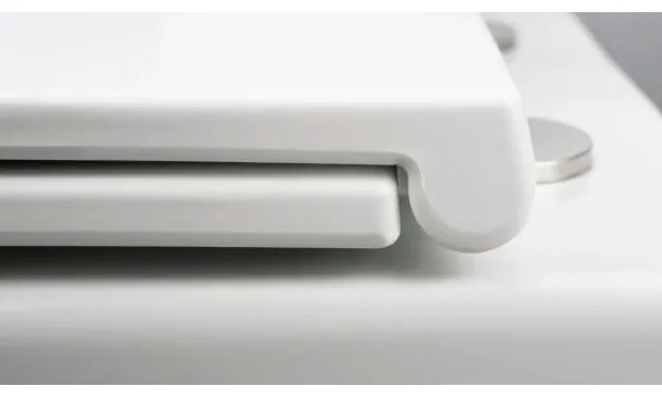 Deante CGRD6ZPW - Vas WC suspendat rotund cu capac SoftClose, ceramică, alb