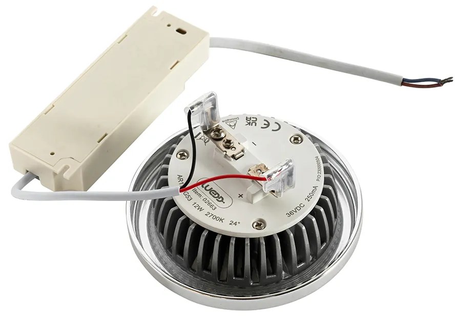 Bec LED G53 reglabil AR111 12W 600lm 2700K