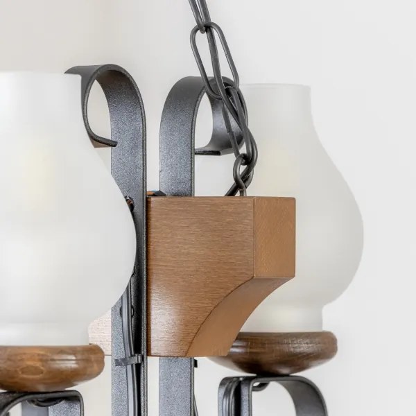 Lustră pe lanț Brilagi QUEEN 4xE14/40W/230V fag/nuc