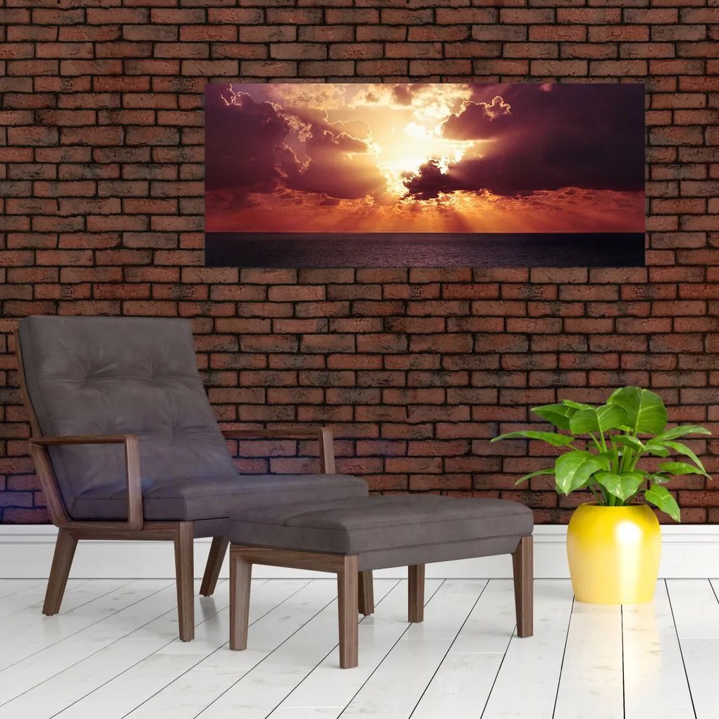 Tablou cu soarele după nori (120x50 cm)
