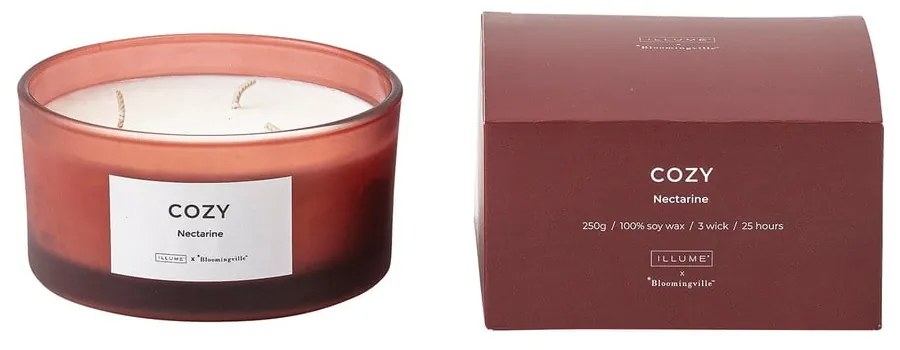 Lumânare parfumată timp de ardere 25 h Cozy Nectarine – ILLUME x Bloomingville