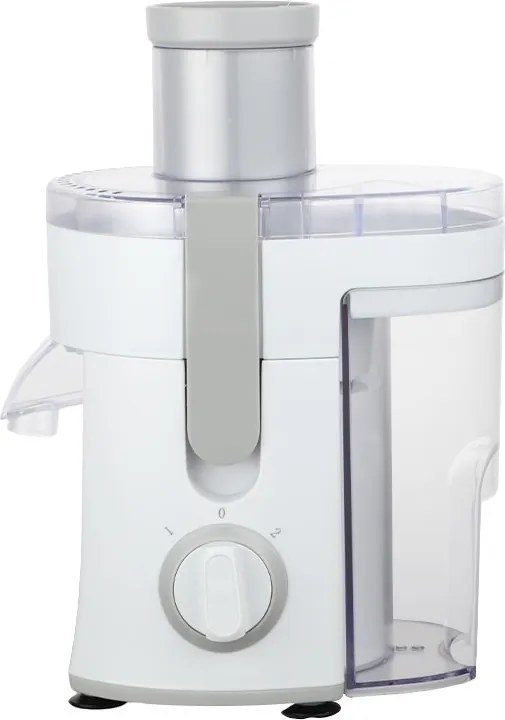 Storcator de fructe Oliver Voltz OV51160C, 400 W, 600 ml, 2 trepte, Recipient pentru resturi, Silentios, Alb