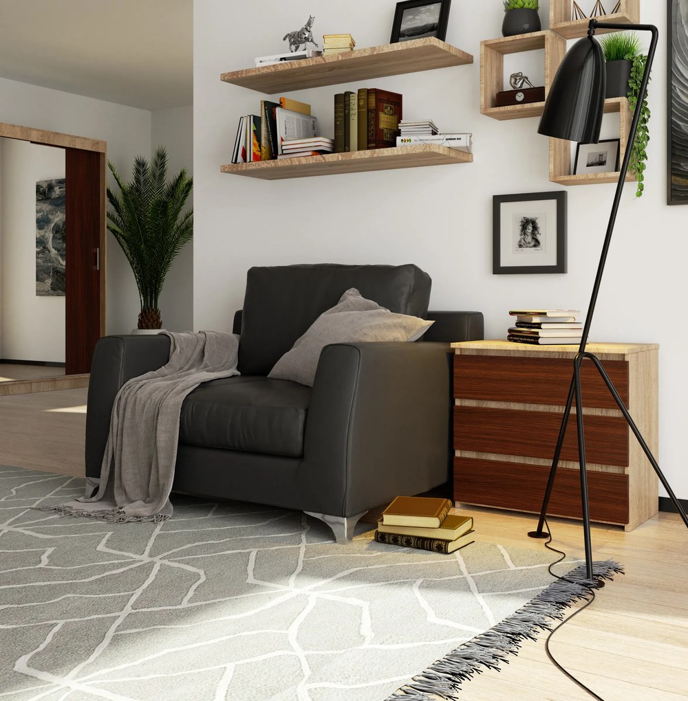 Comodă Cleania CL3 (Stejar sonoma + wenge). 1069392