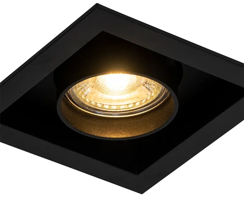 Set de 6 spoturi încastrate moderne negre reglabile - Roof