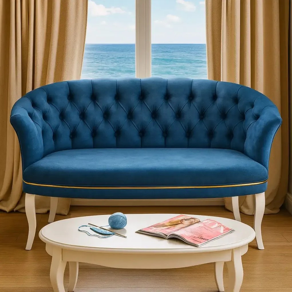 Canapea Milano culoare albastru 2 locuri