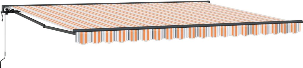 vidaXL Cortina Retractabilă Albastru și portocaliu 450 × 300 cm