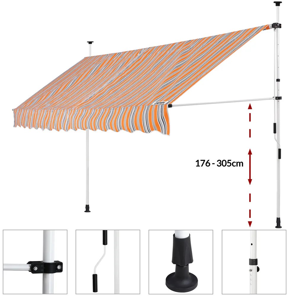 Deuba Copertina portocaliu-albastru - 400cm