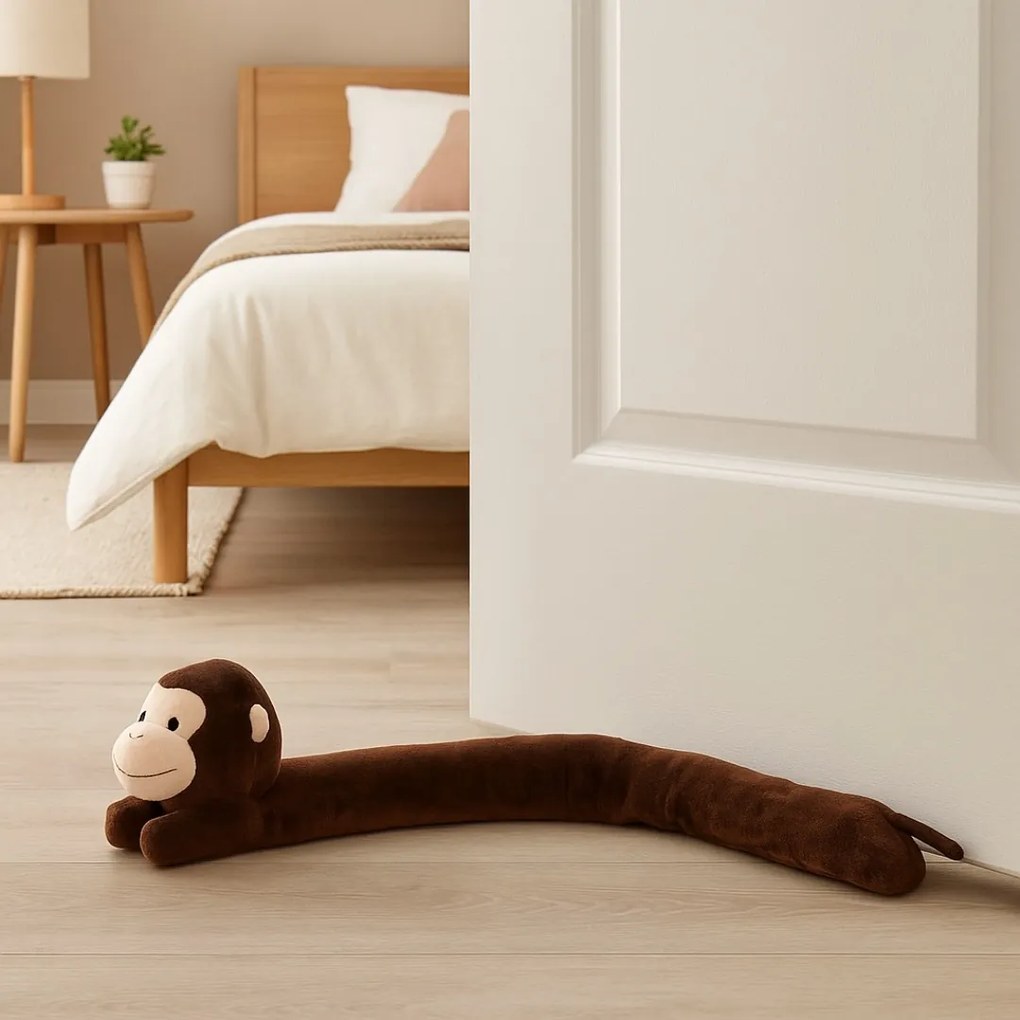 Opritor ușă, în formă de animăluț maimuță, 90 cm
