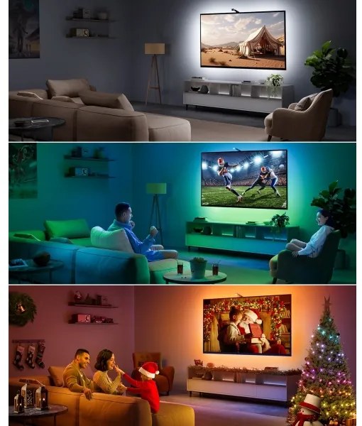 Govee TV Backlight 3 Lite TV 75-85" SMART LED retroiluminare RGBICW Wi-Fi IP67 + telecomandă