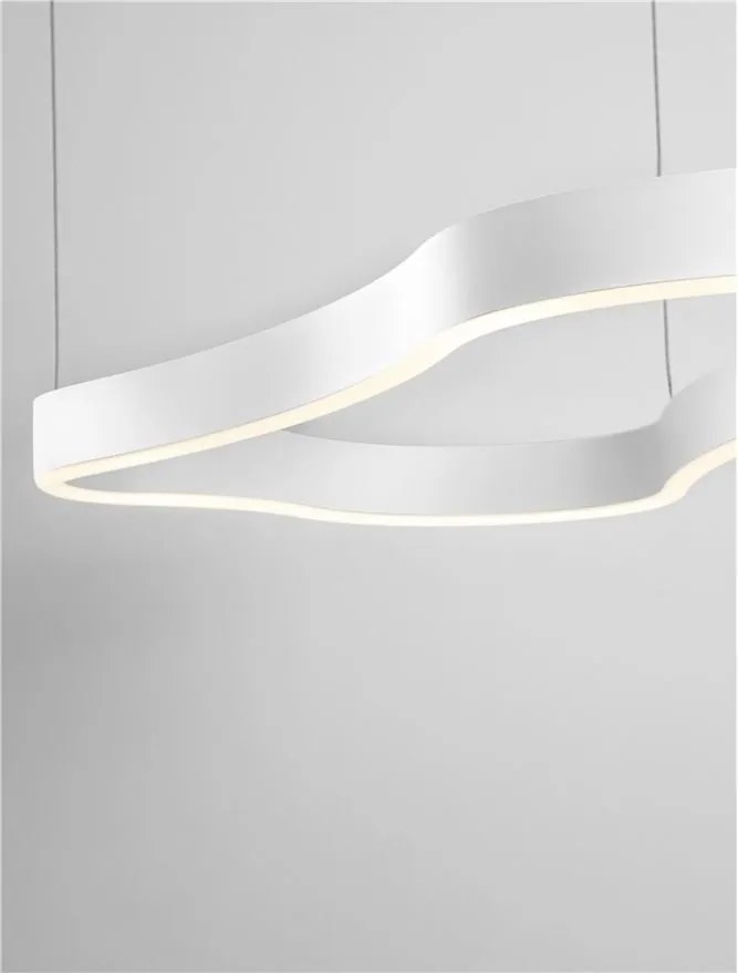 Lustra LED suspendata design modern DUSSA alba
