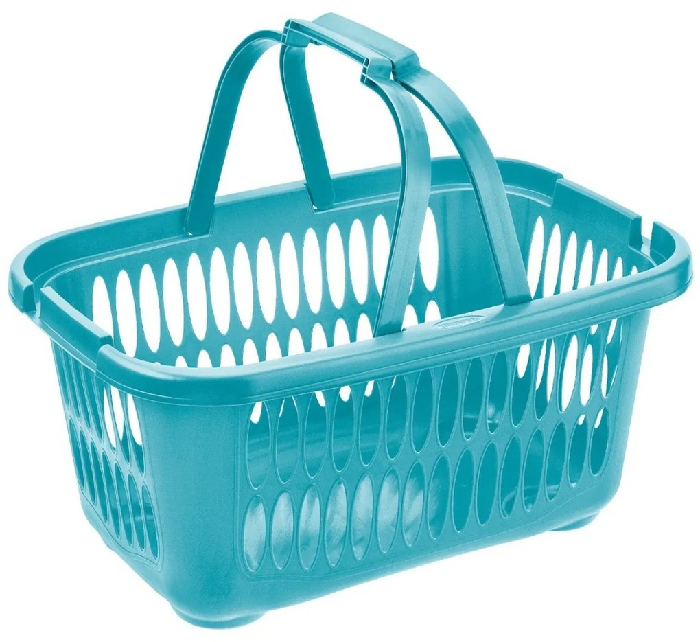 Coș pentru rufe curate cu mâner Tontarelli COVER LINE 19,4 l, albastru