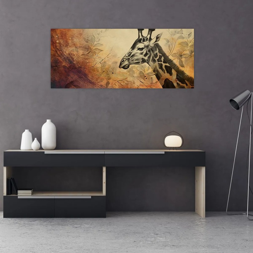 Tablou - Girafă, pictură (120x50 cm)
