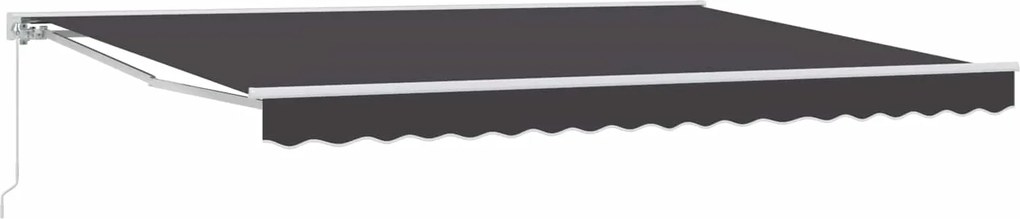 vidaXL Copertină retractabilă manuală Antracit 5 × 3,5 m