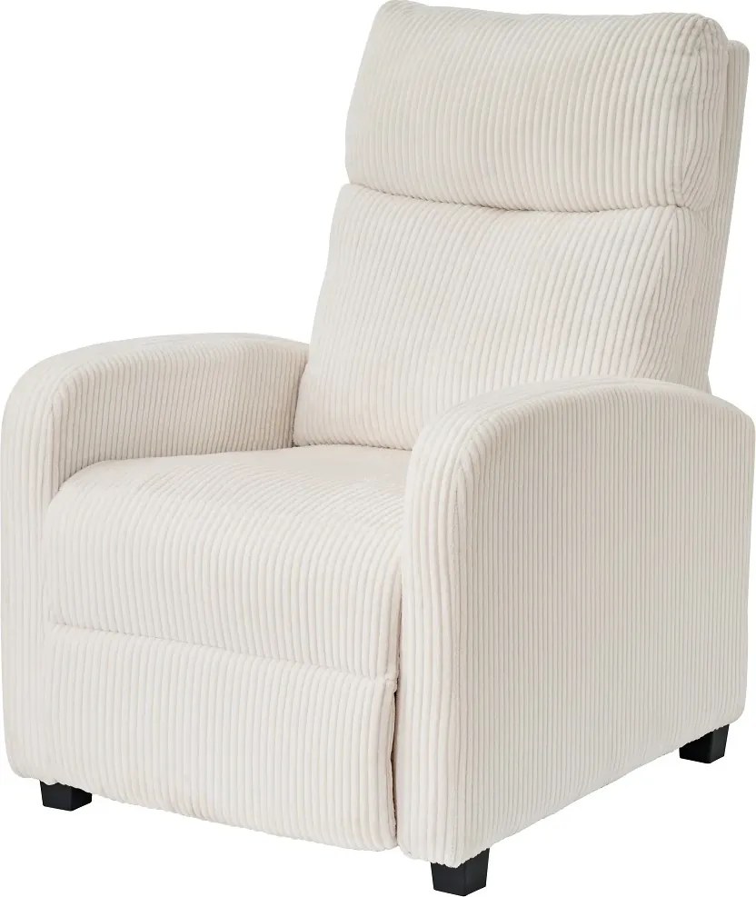 Fotoliu de relaxare, Spatar Rabatabil 135°, Suport picioare extensibil, Material textil Corduroy, Bej 033-1