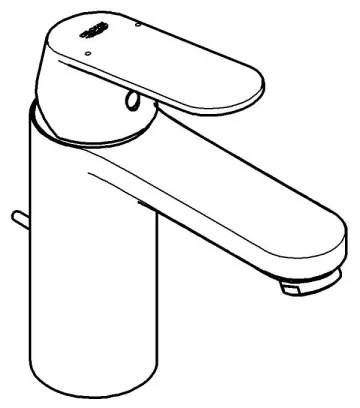 GROHE 23325000 - Baterie pentru lavoar EUROSMART COSMOPOLITAN, mărime M, crom