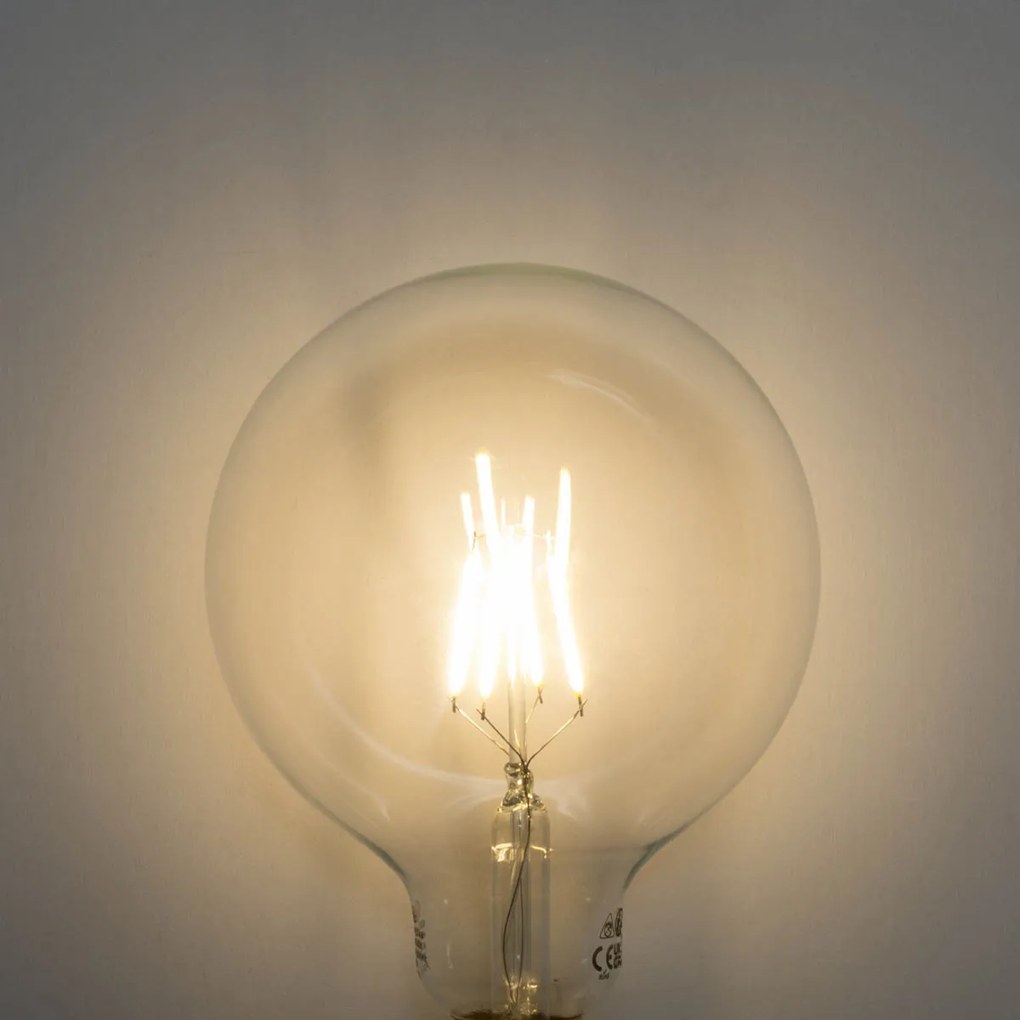 Set de 5 becuri LED E27 reglabile G125 5W 450 lm 3000K