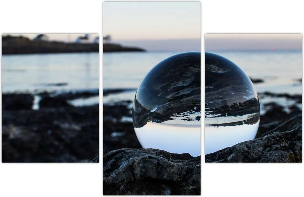 Tablou - Bile de sticlă pe piatră (90x60 cm)