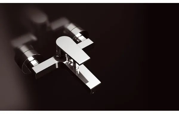 Baterie pentru cadă Sapho KAI, crom lucios