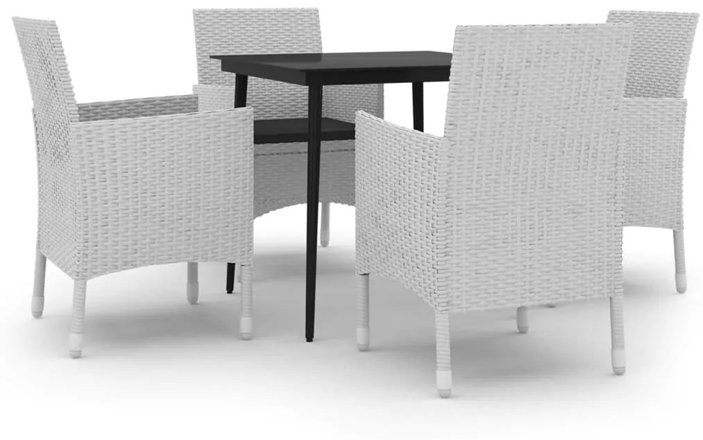 3099746 vidaXL Set mobilier de grădină cu perne 5 piese poliratan & sticlă