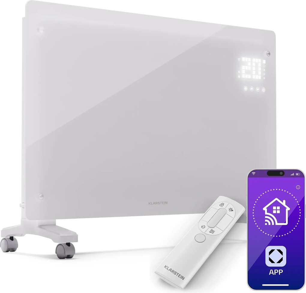 Klarstein Bornholm Smart 2500, încălzitor, 2500W, WiFi, LED, IP24