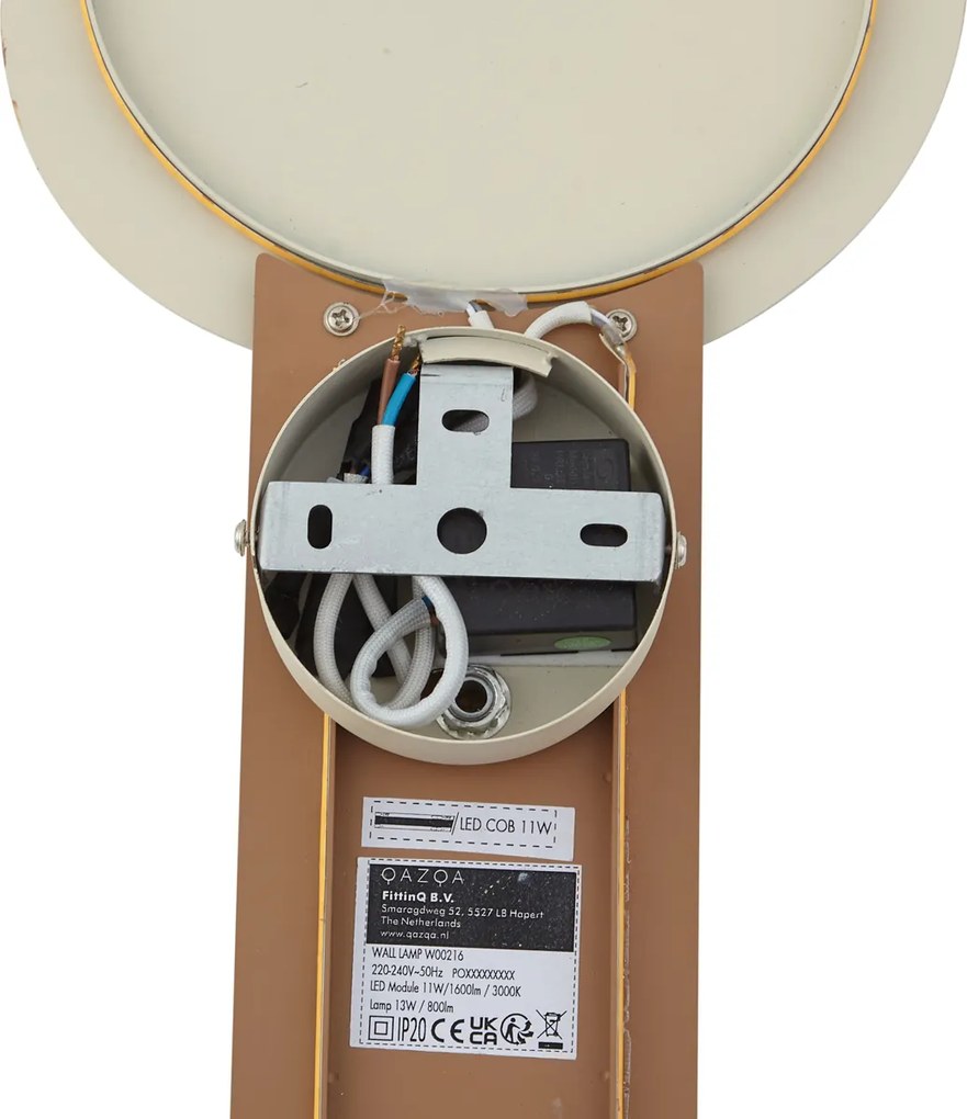 Lampă de perete pentru copii maro cu LED, cu 3 trepte de intensitate luminoasă - Gigi Girafa