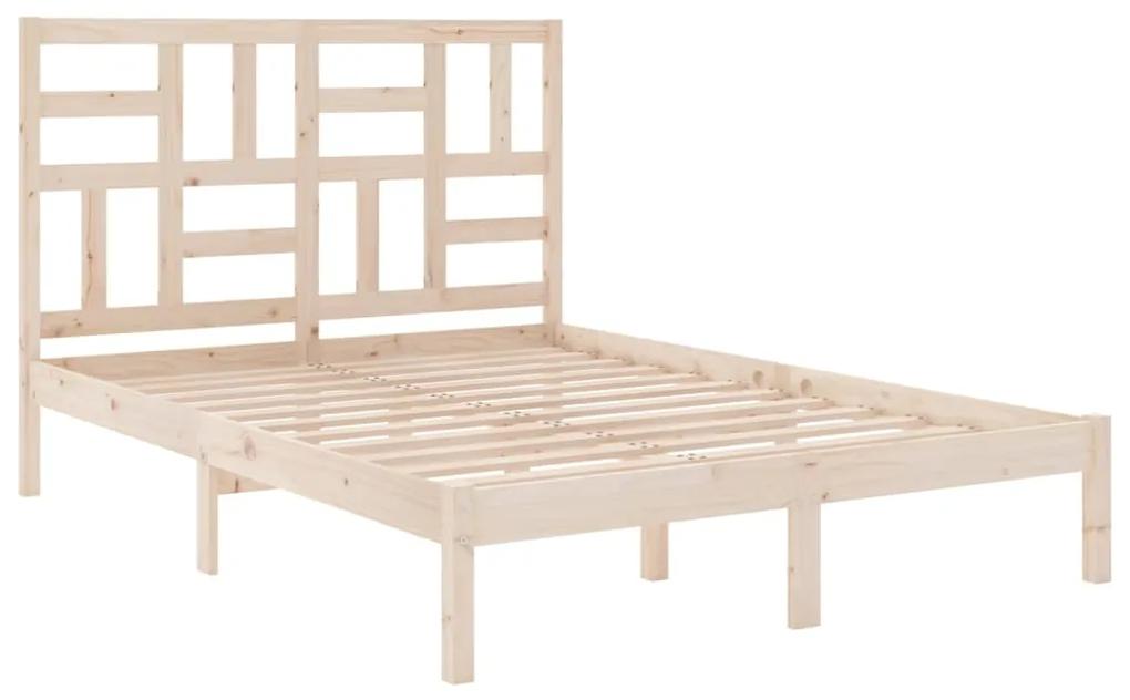 Cadru de pat, 120x200 cm, lemn masiv Maro, 120 x 200 cm
