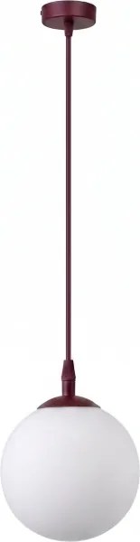 Candelabru pe cablu COSMO 1xE14/10W/230V Ø 14 cm roșu/alb
