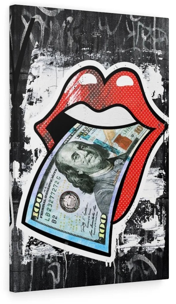 Tablou canvas Dollar Lips 120x80 cm