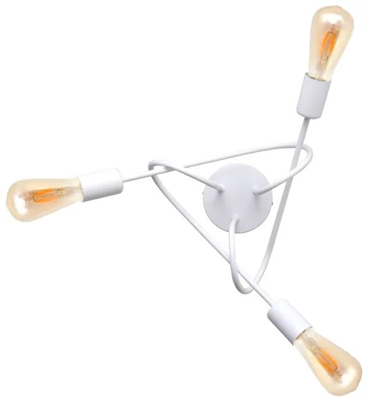 Lustr pentru copii OXFORD 3xE27/15W/230V alb montat pe tavan