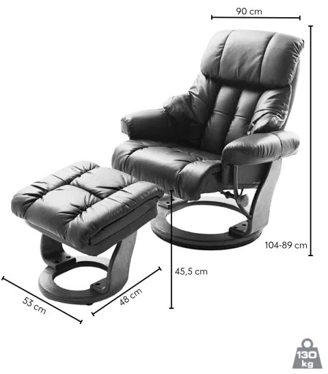 Fotoliu reclinabil HABI crem/nuc