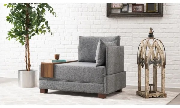 Fotoliu de colț TULA, gri, orientare dreaptă