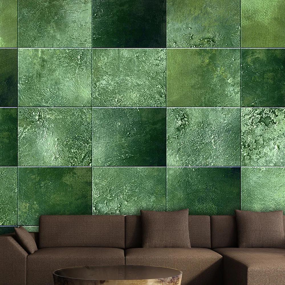 Tapet Bimago - Green Puzzle + Adeziv gratuit rulou 50x1000 cm